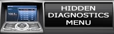 Infiniti G37 diagnostics and adjustments menu system